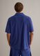 Blue short-sleeved cotton-blend polo shirt_2