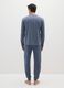 Blue cotton blend regular fit pyjama_2