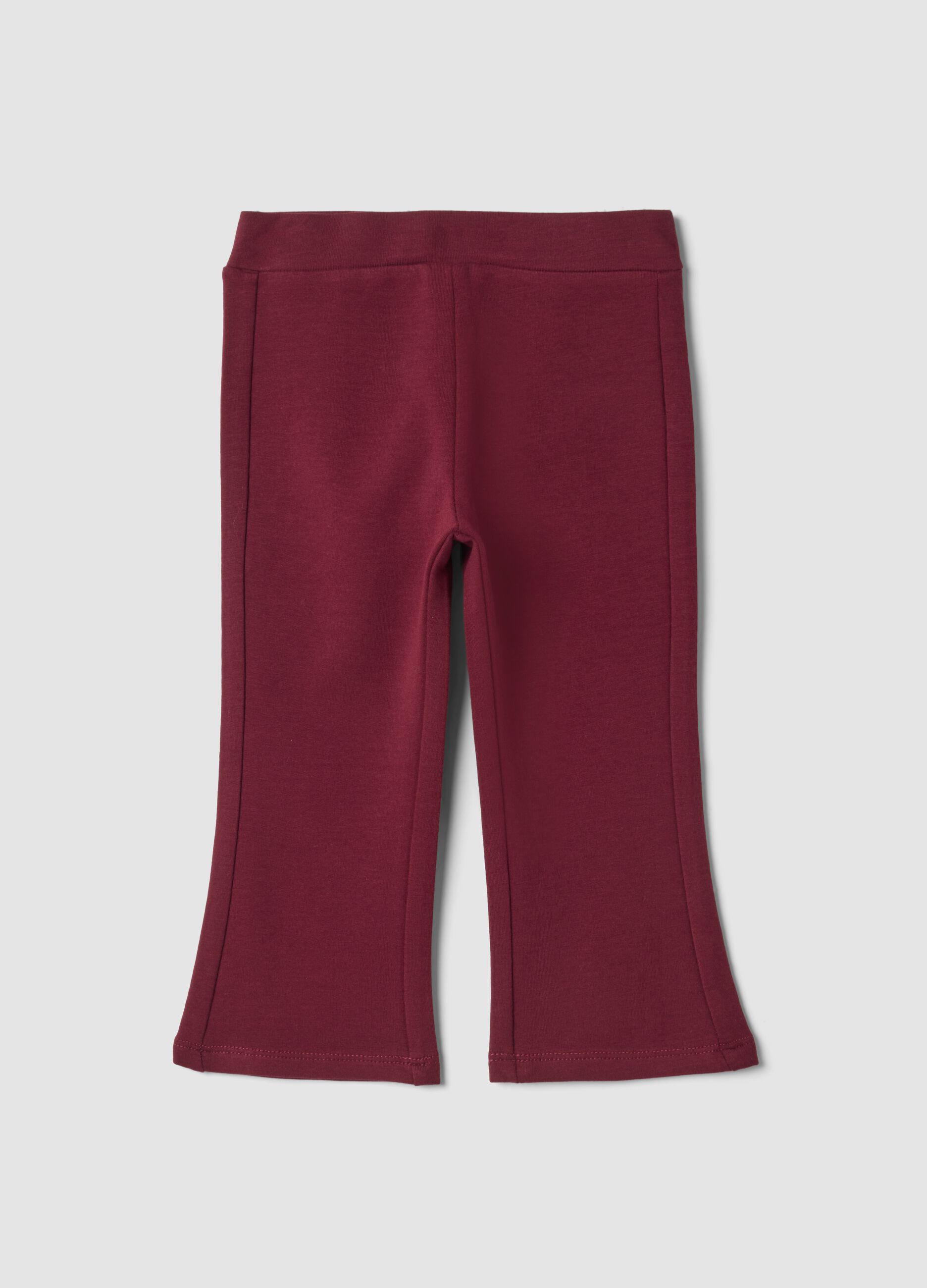 Rote Schlagleggings aus elastischer Bio-Baumwolle