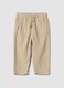 Boys' beige pure cotton trousers regular fit_0