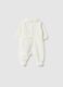 White newborn playsuit in regular fit cotton blend with embroidery_1