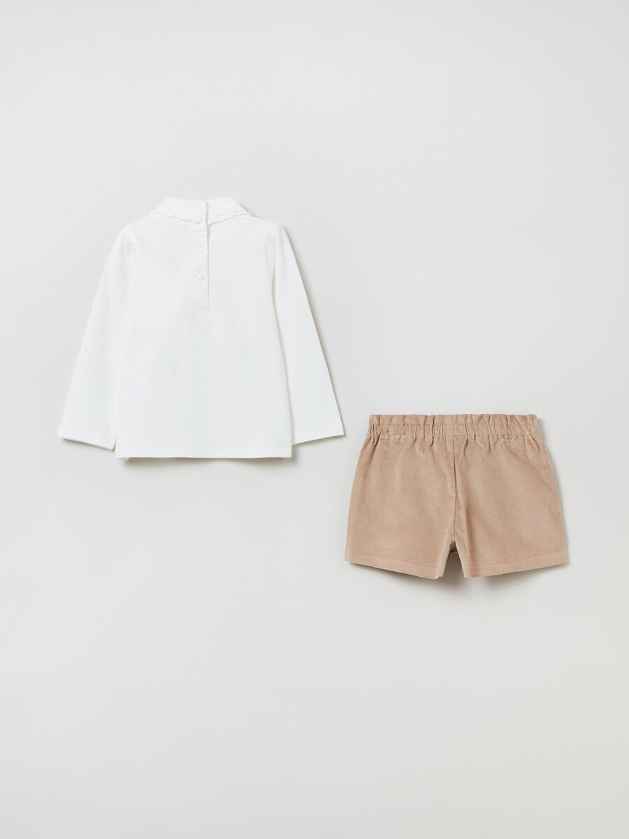 Set of turtle-neck t-shirt and shorts_1