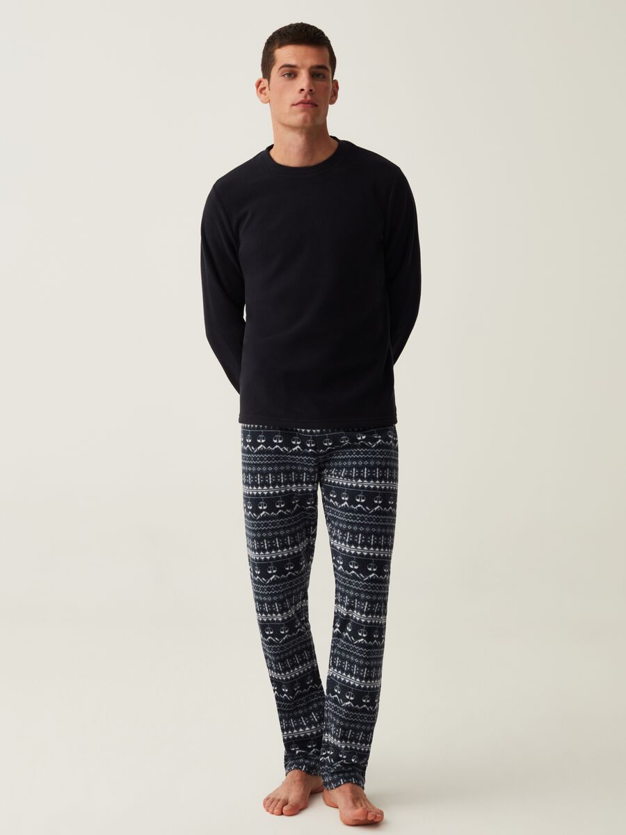 Fleece pyjamas with Norwegian pattern_0