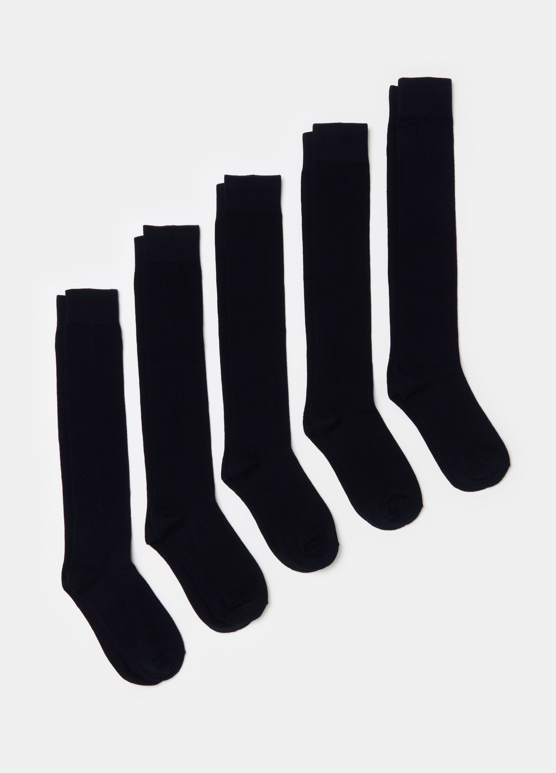 Set cinque calze lunghe stretch
