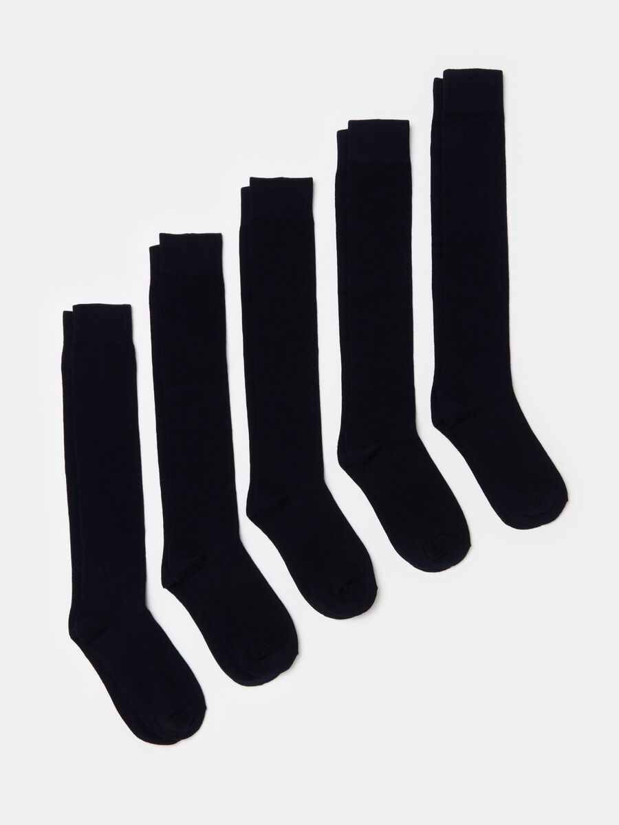 Pack cinco calcetines largos elásticos_0