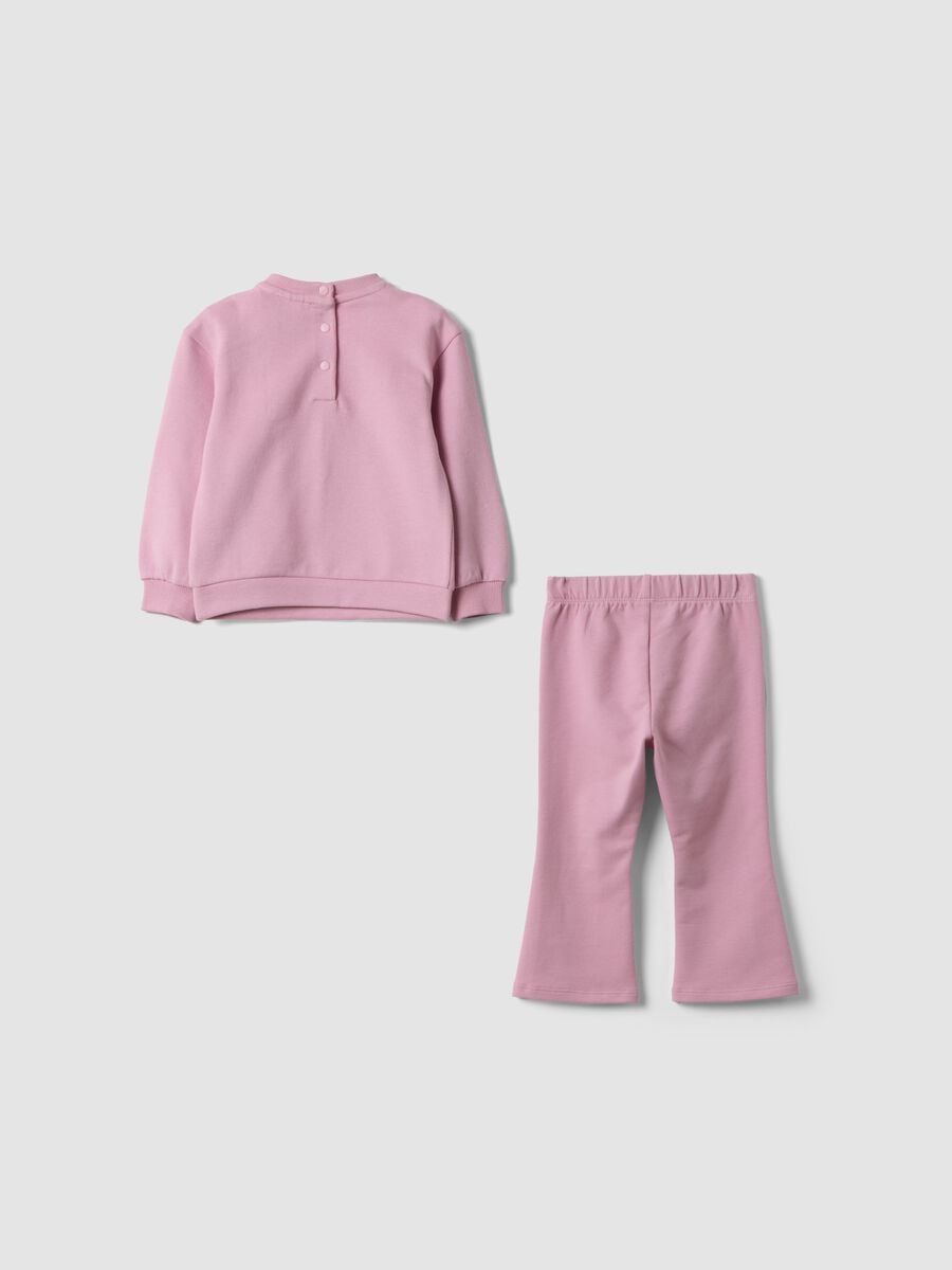 Conjunto de jogging rosa em puro algod&atilde;o com inscri&ccedil;&atilde;o "Love", corte oversized_1