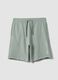 Green pure cotton relaxed-fit shorts_4