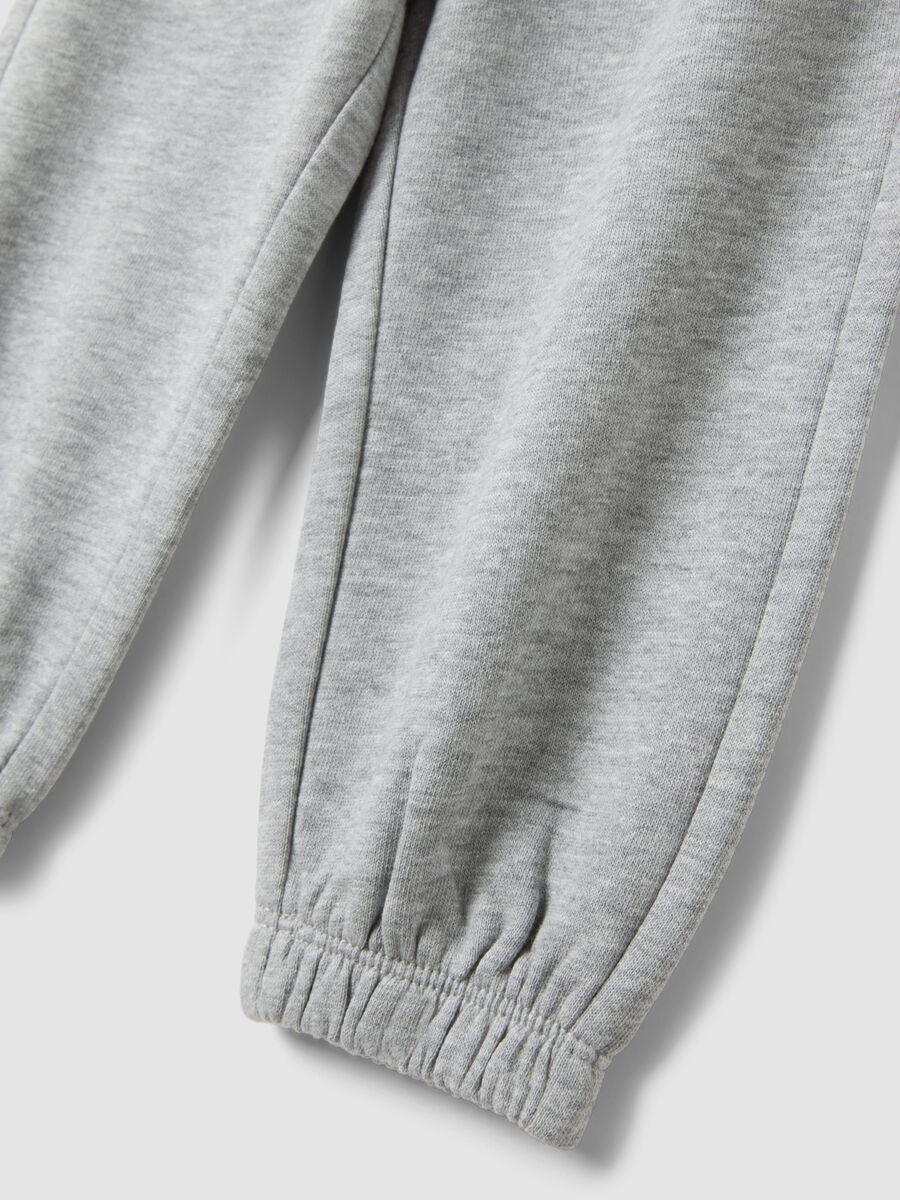 Grey marl jogger trousers in pure organic cotton_3