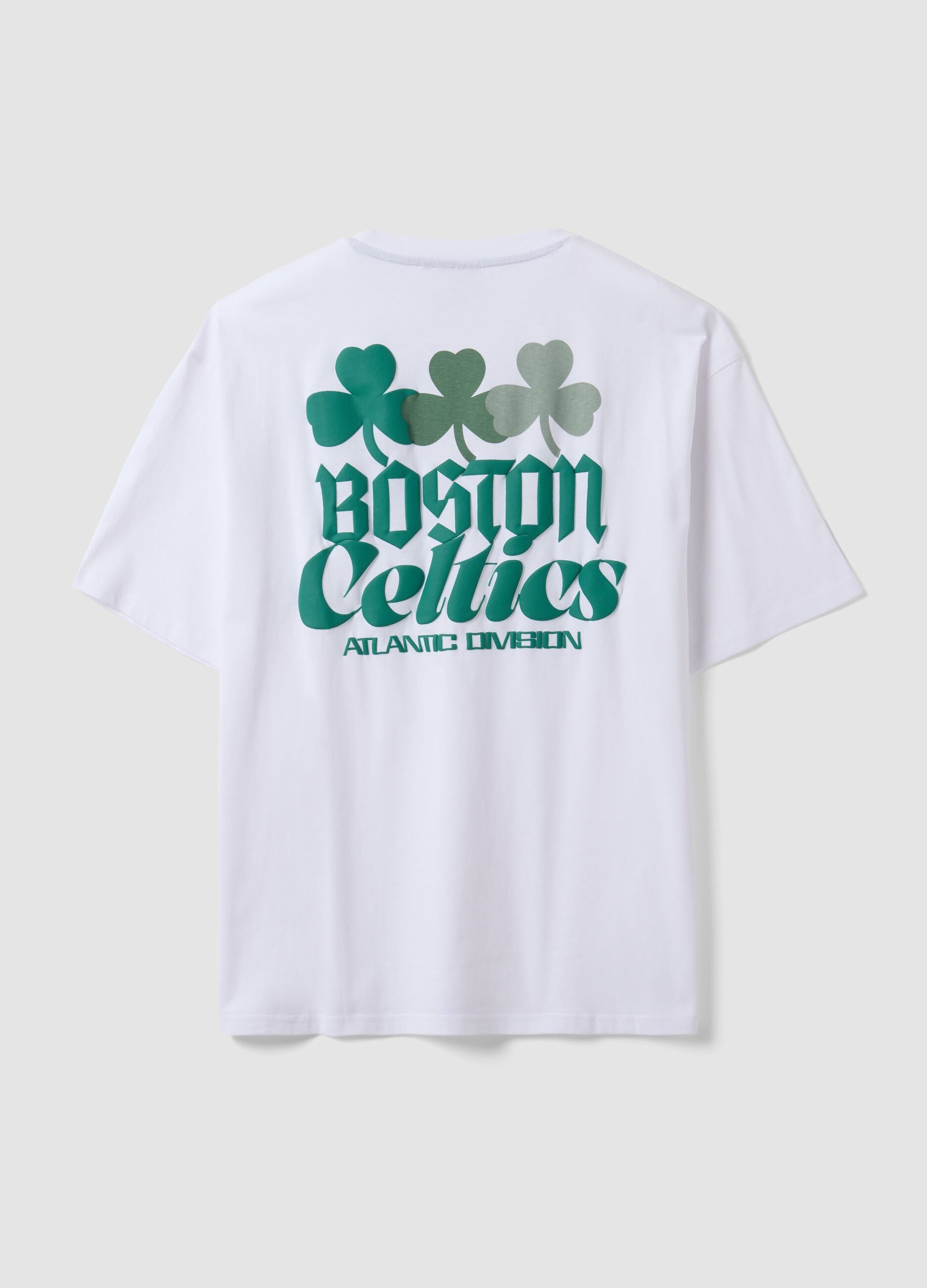 Wei&szlig;es T-Shirt aus reiner Baumwolle mit Celtics-Print