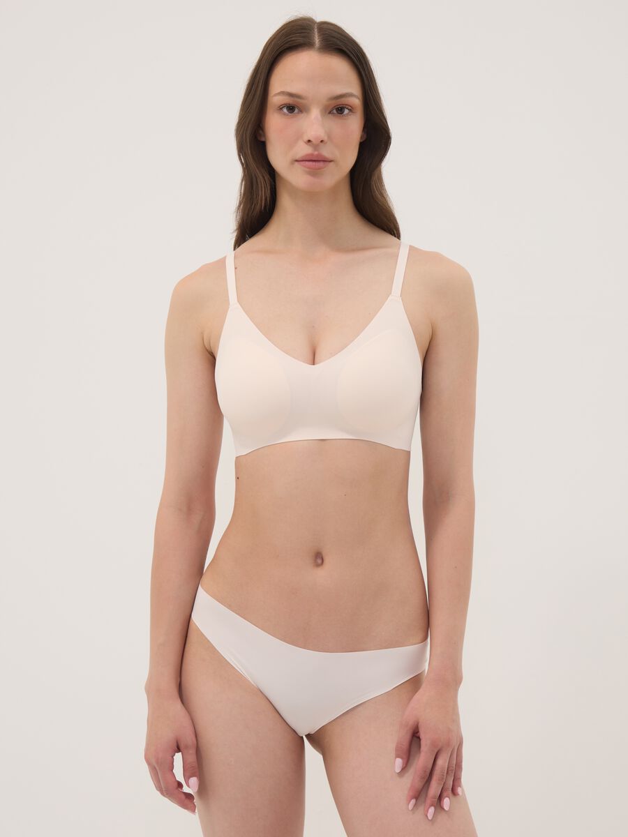 Rosa BH aus Stretchmaterial mit herausnehmbaren Einlagen_1