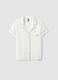 Regular fit white stretch viscose blend pyjama top_4