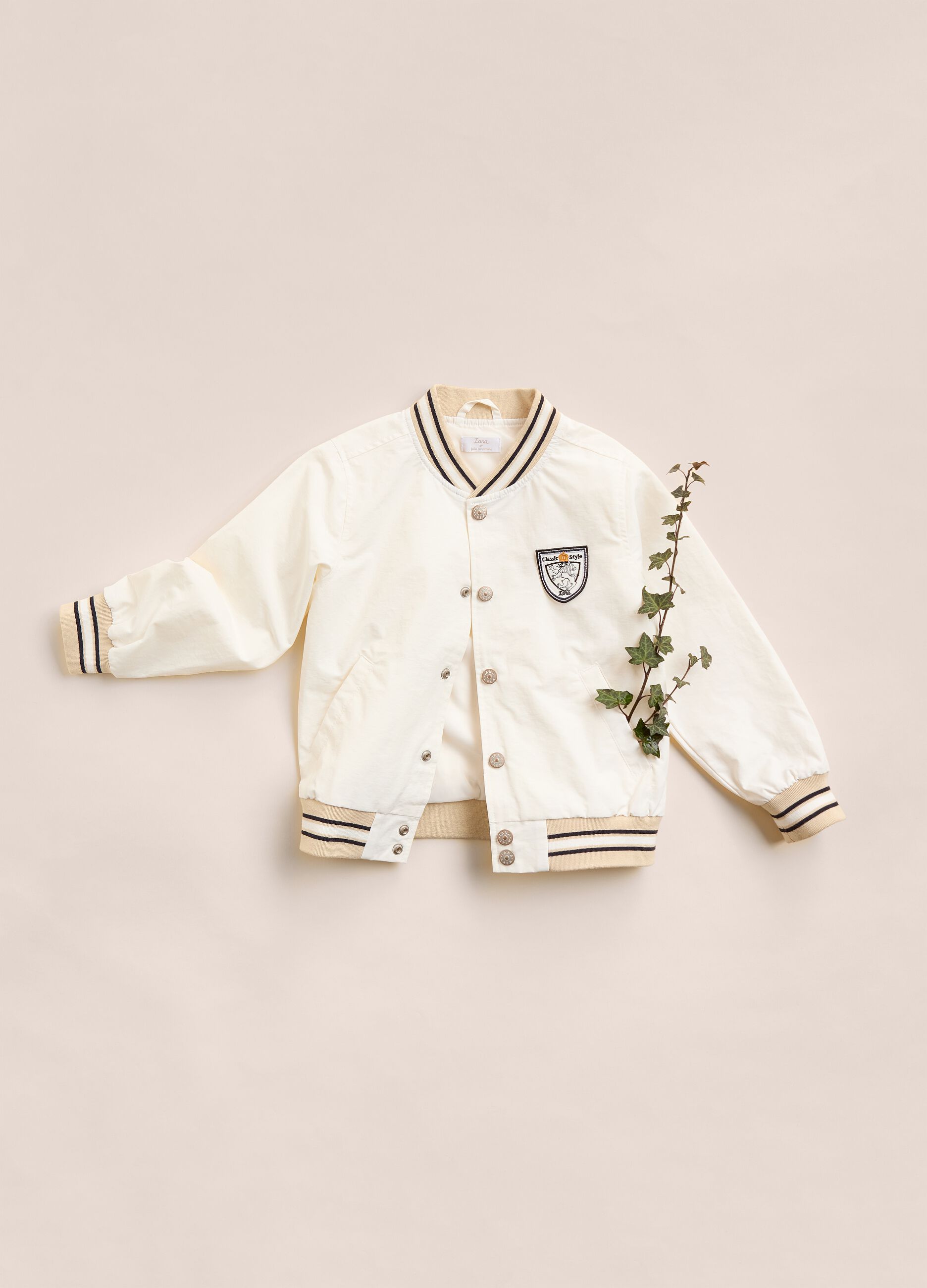 IANA bomber jacket in cotton blend with crest
