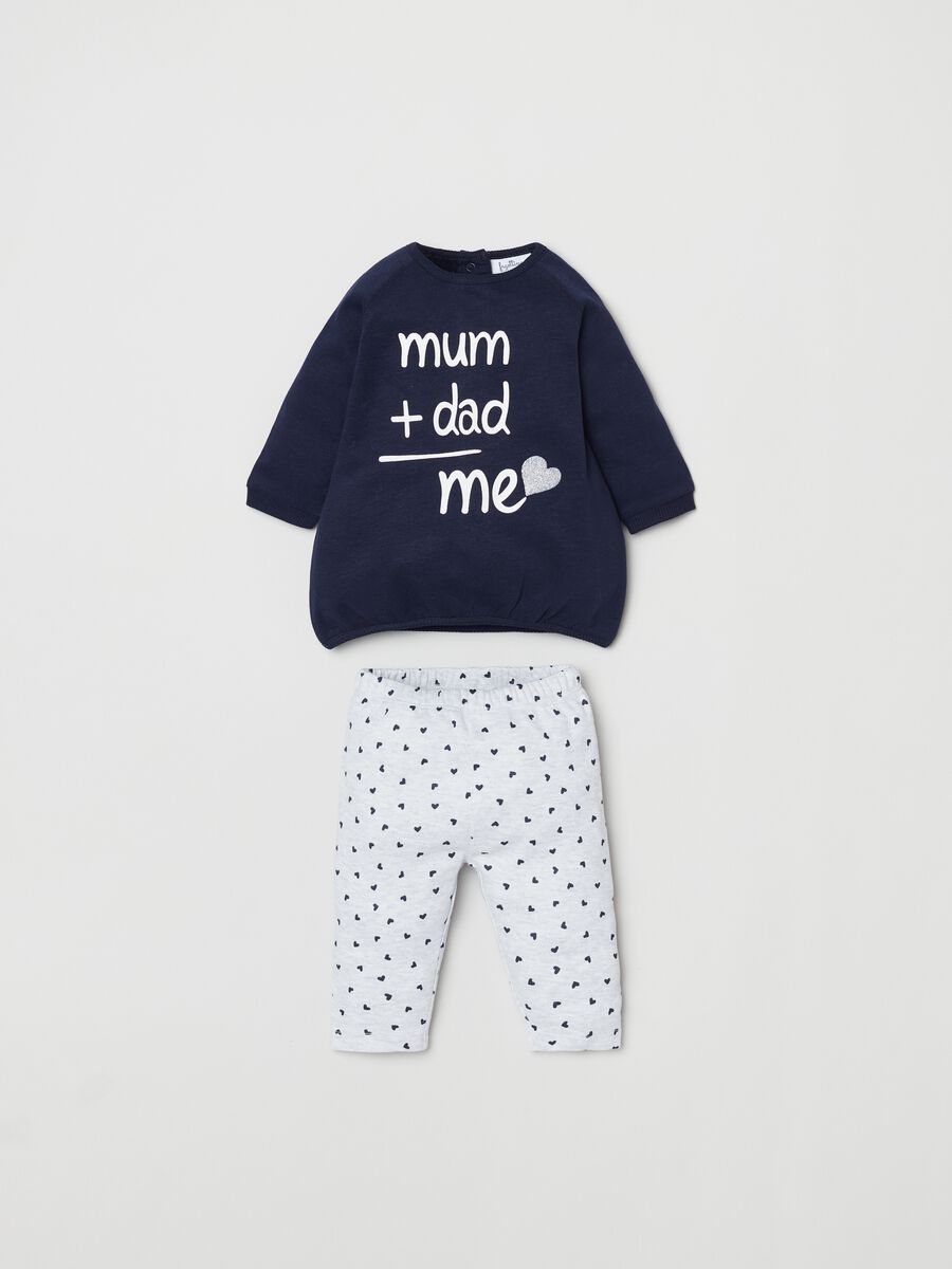 T-shirt and trousers set with print_0