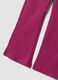 Purple stretch cotton flared leggings for girls_3