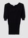 Black viscose-blend dress with boat neckline_0