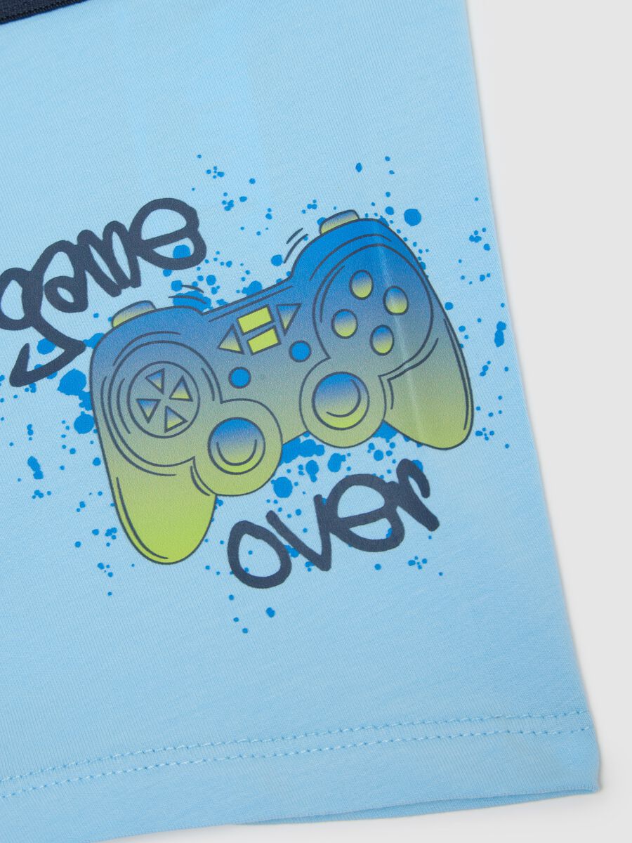 Boys' regular fit stretch cotton blue boxers with print_3