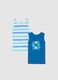 Twin pack multicolour pure cotton vests for newborns regular fit_0