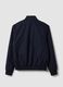Navy blue regular-fit jacket with zip and high collar_1