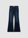 Jeans blu in cotone elasticizzato flare fit_0