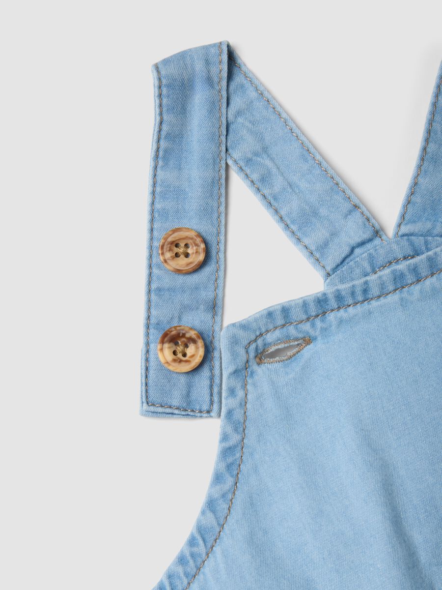 Sky Blue Pure Cotton Dungarees_1