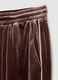 Brown velour regular fit trousers_5