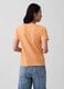 Orange T-Shirt aus reiner Baumwolle mit Rundhals und regular Fit_2