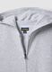 Grey hooded zip-up sweatshirt in pure organic cotton for boys, relaxed fit_6