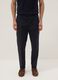 Blue cotton chino trousers with carrot fit_2