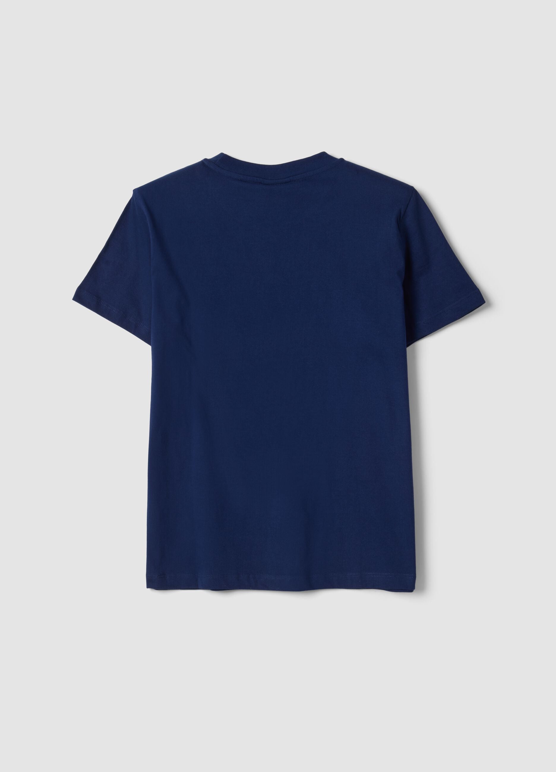 T-shirt azul em algod&atilde;o puro com log&oacute;tipo Hard Rock Cafe