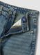Jeans denim in puro cotone con vita elasticizzata skater fit per ragazzo_1