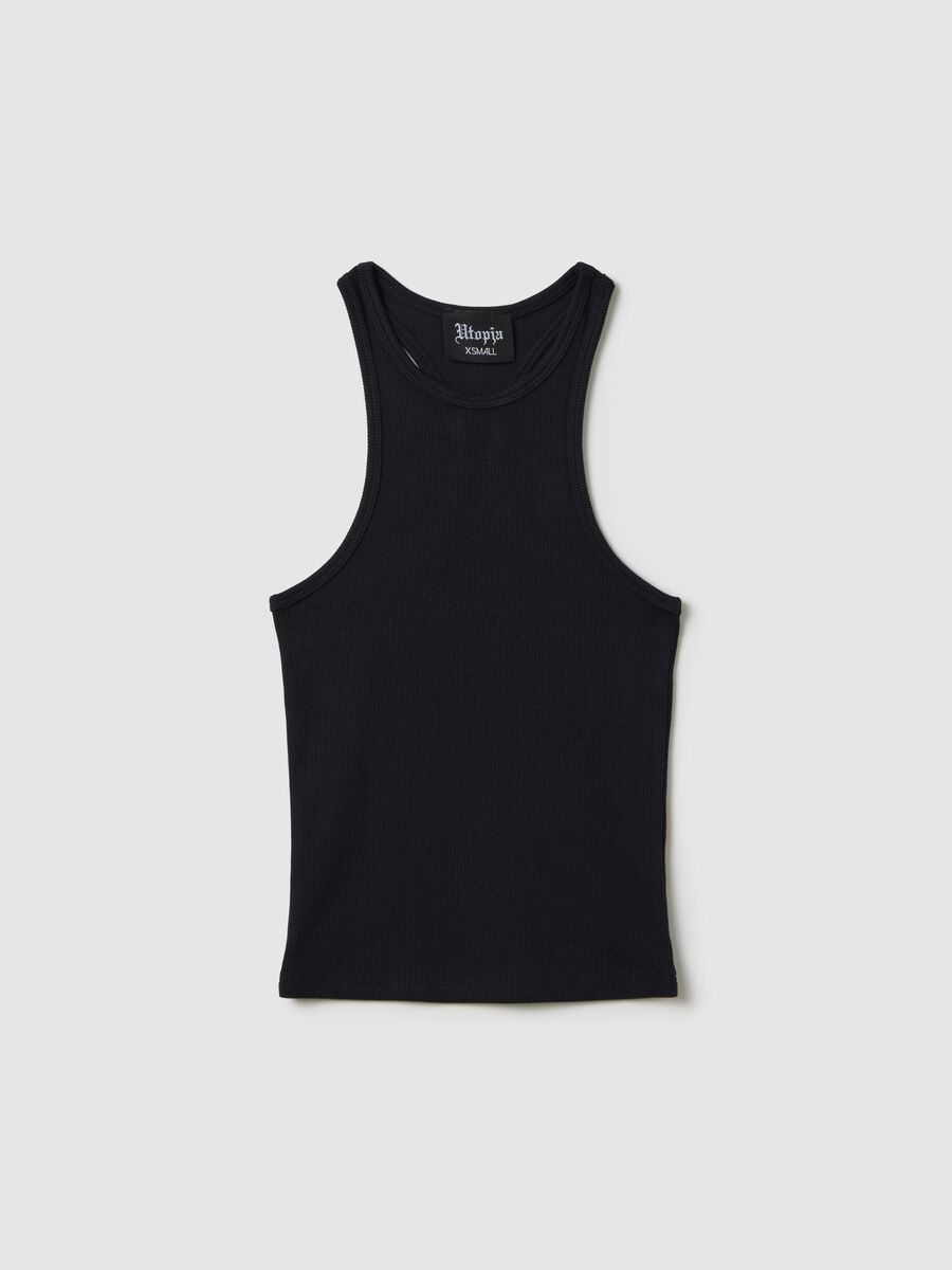 Tank Top Crew Neck Black_5