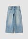 Jeans de ganga 100% algod&atilde;o straight fit com strass_0