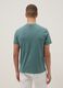 Green pure cotton short sleeve T-shirt, regular fit_3