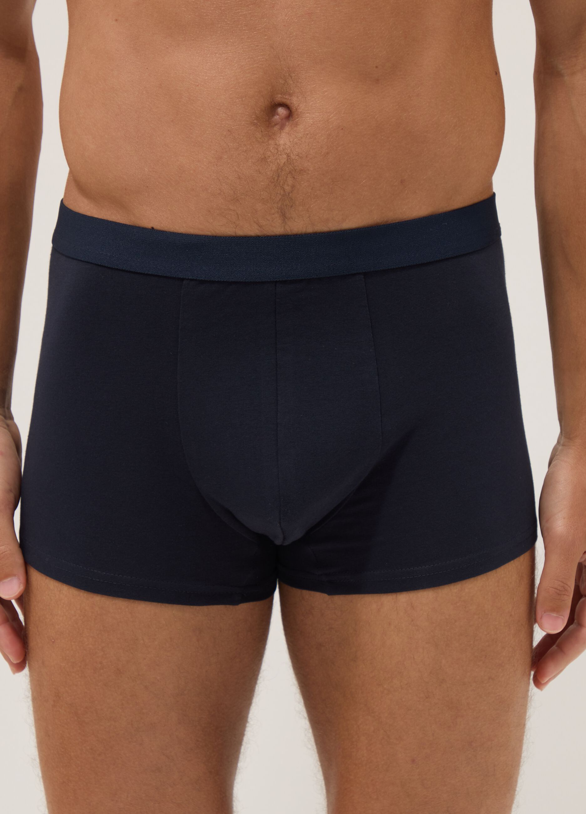 Tripack di boxer blu in cotone organico