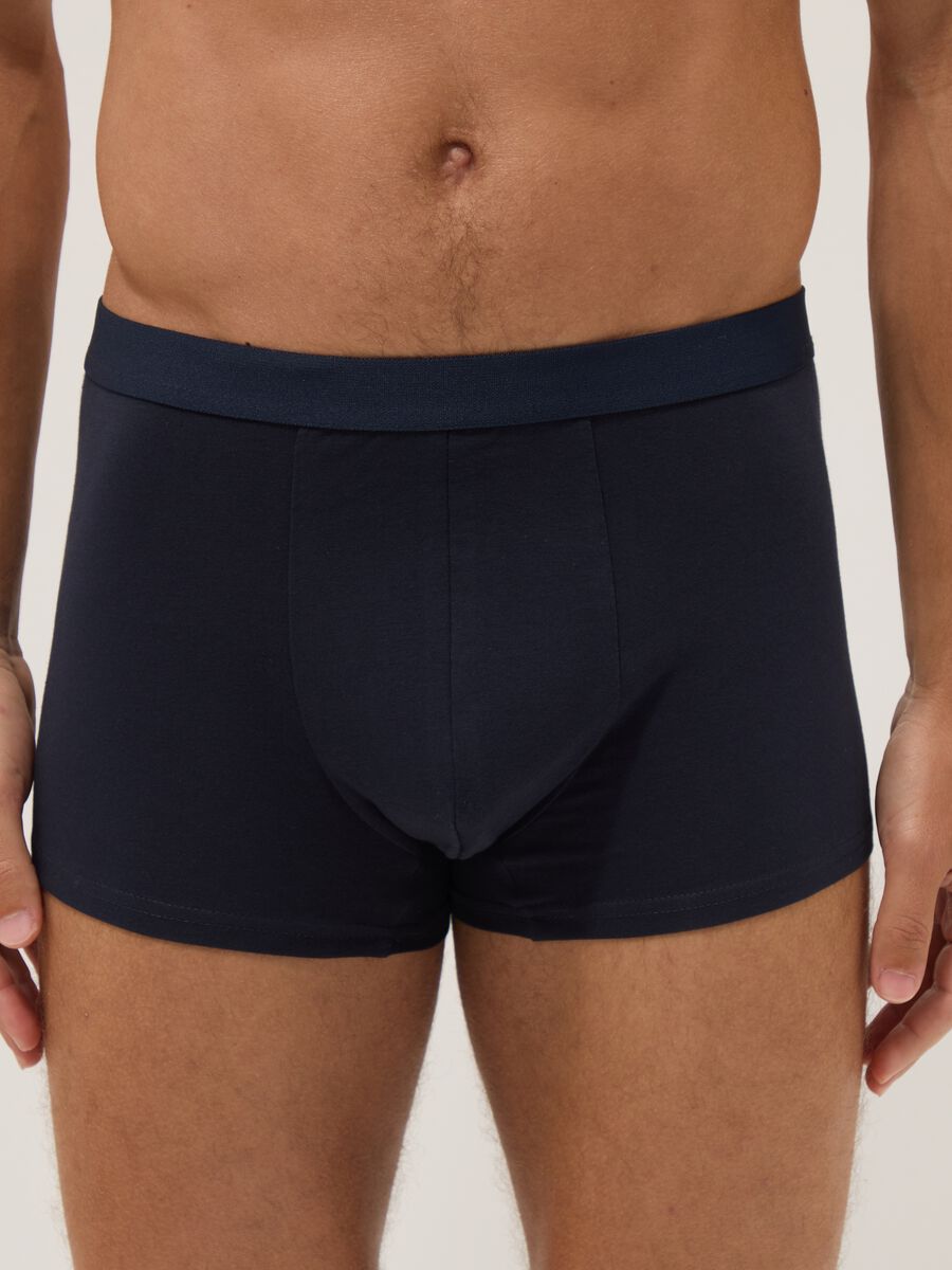 Tripack di boxer blu in cotone organico_1