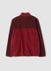 Red fleece sweatshirt with collar and zip, regular fit_2