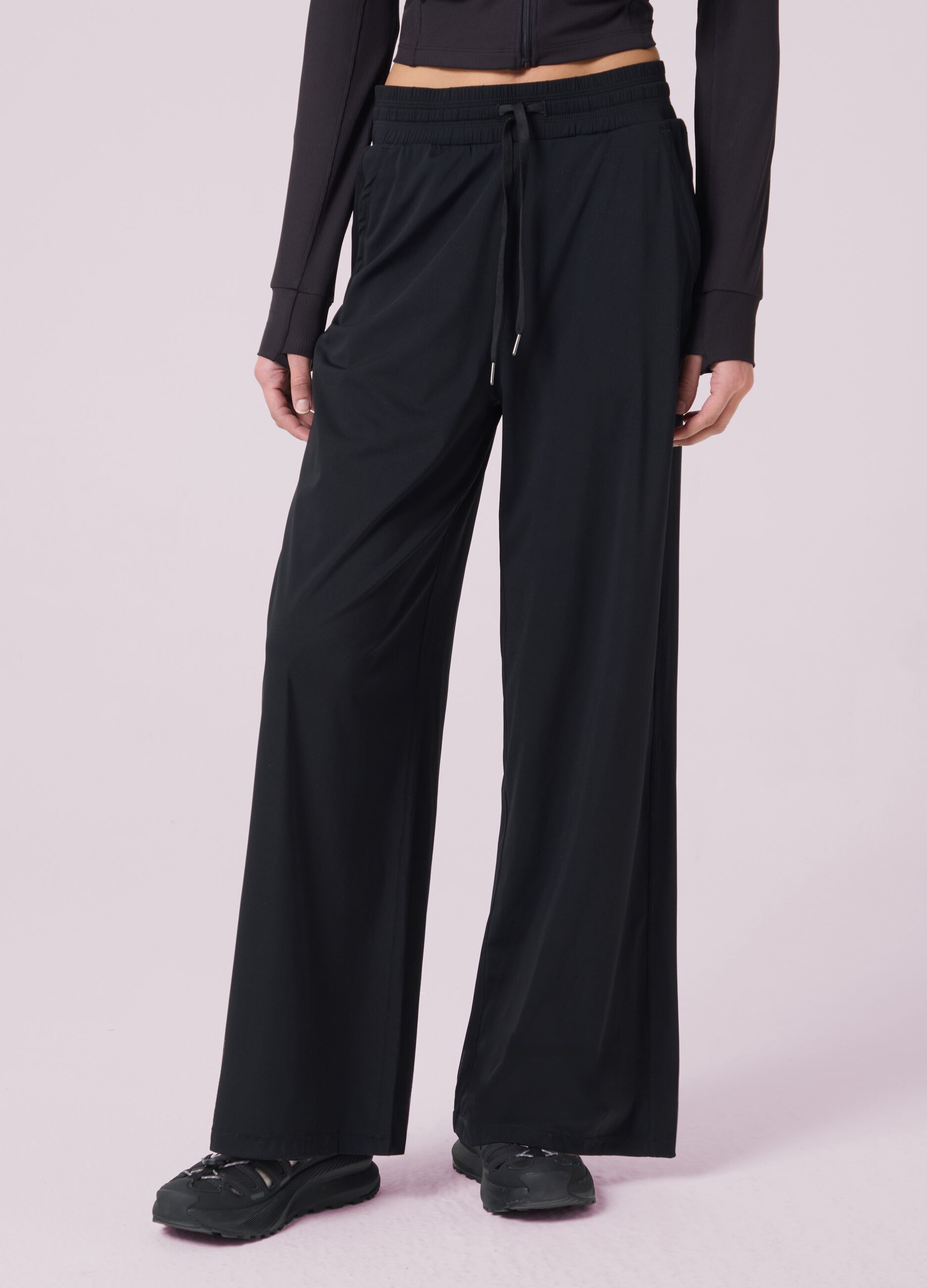 ALTAVIA STUDIO wide leg trousers with drawstring