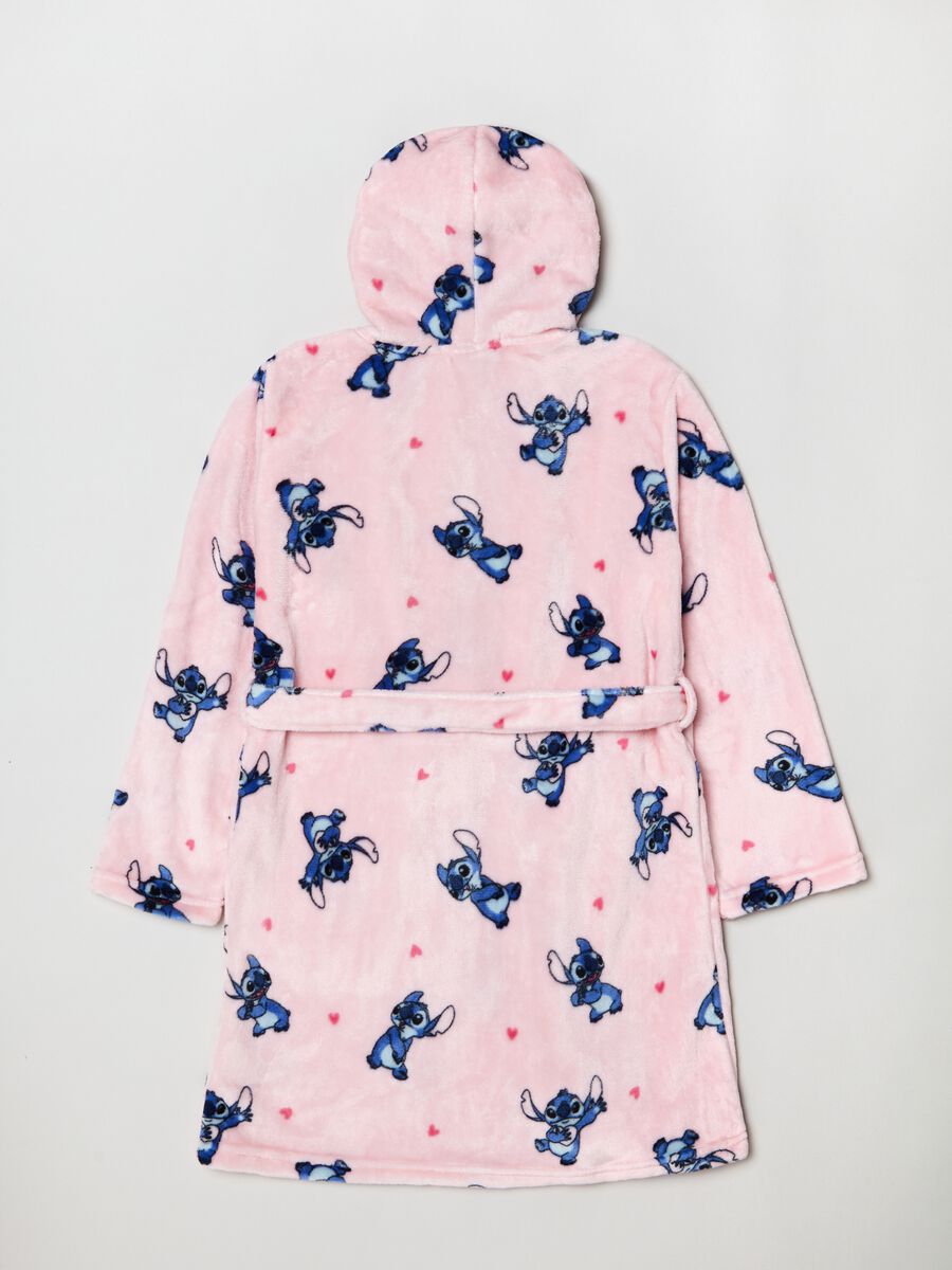 Dressing gown with hood and Stitch print_1
