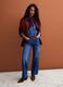 Blue denim straight-fit jeans in pure cotton_0