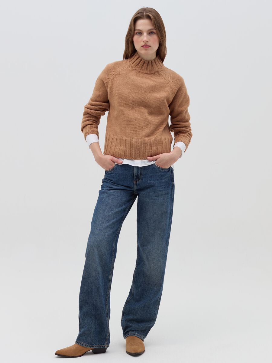 Knitted top with mock neck_1