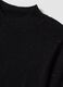 Schwarzer Pullover aus Viskosemix mit Stehkragen, Regular Fit_5