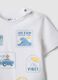 Wei&szlig;e Kinder-T-Shirt aus reiner Baumwolle mit regul&auml;rer Passform und Prints_2