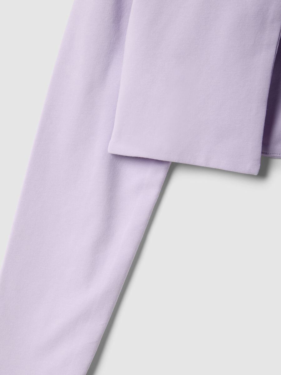 Girls' purple slim fit stretch cotton t-shirt_3