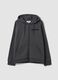 Grauer Hoodie aus Baumwollmix mit Kapuze und relaxed-fit Schriftzug_4
