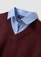 Red viscose-blend top with layered-look effect_5
