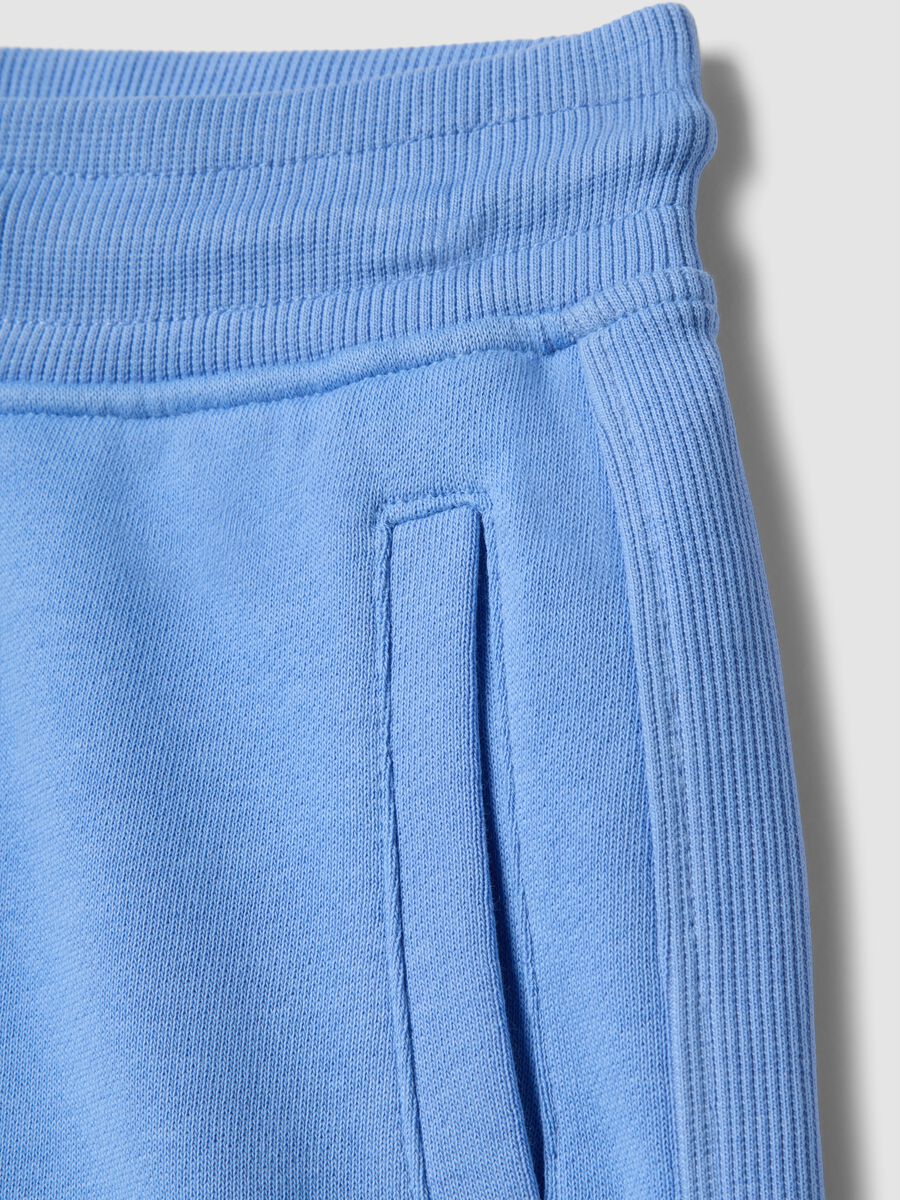 Girls&rsquo; light blue pure cotton shorts, regular fit_3