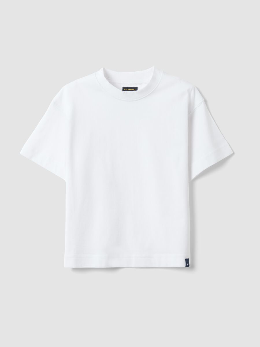 White pure cotton oversized fit children's t-shirt_3