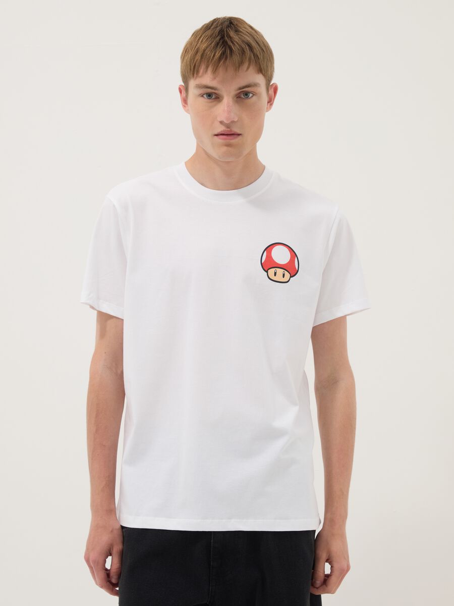 White pure cotton regular-fit short-sleeve T-shirt_0