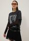 Black pure cotton t-shirt with a regular oversized fit_3