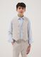 Boys' beige stretch cotton waistcoat slim fit_0